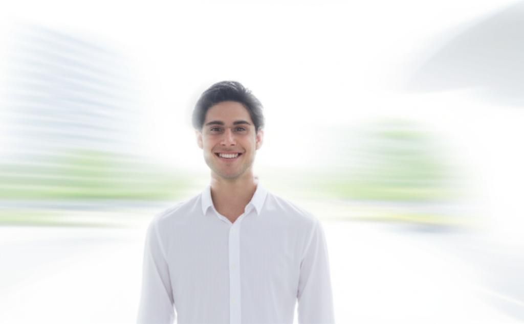 man looking confident and energetic