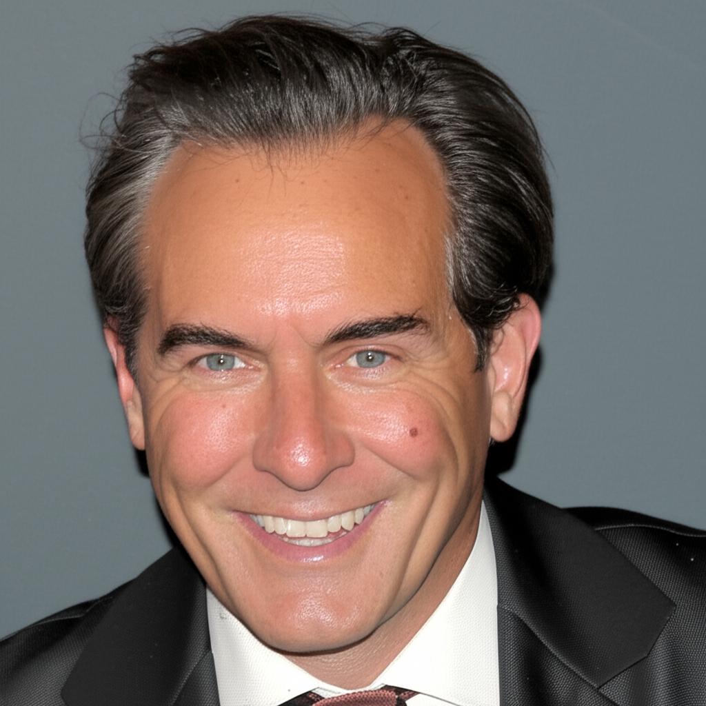 middle aged man looking energetic and smiling